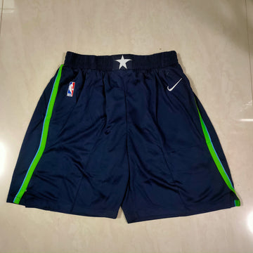 Short Dallas bleu marine/vert fluo