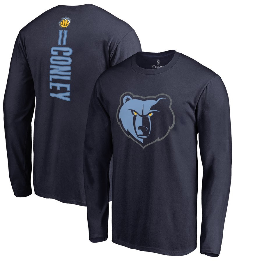 Memphis grizzlies 11 conley navy blue long shirt