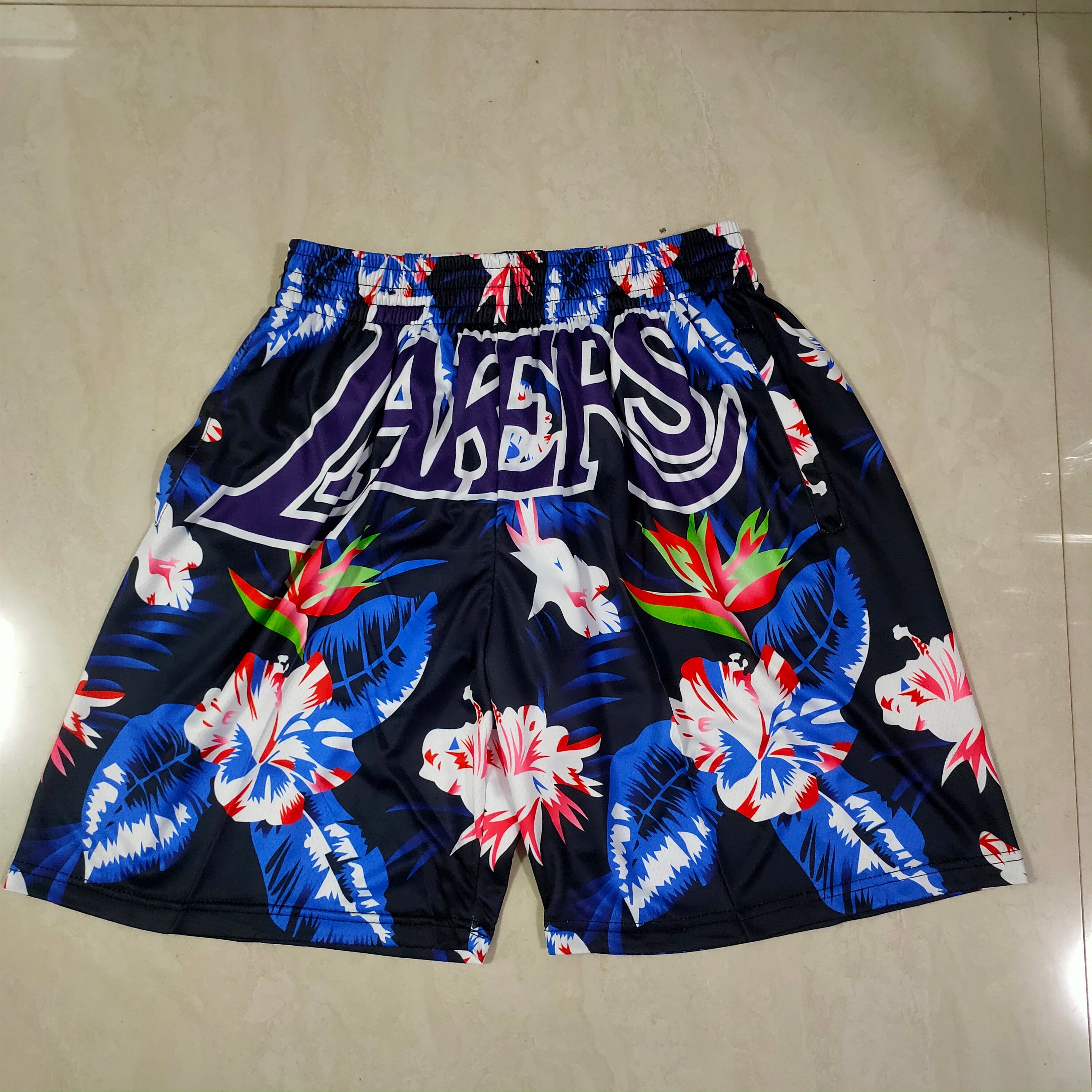 Lakers tropical blue shorts