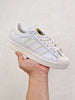 Adidas superstar white and gold