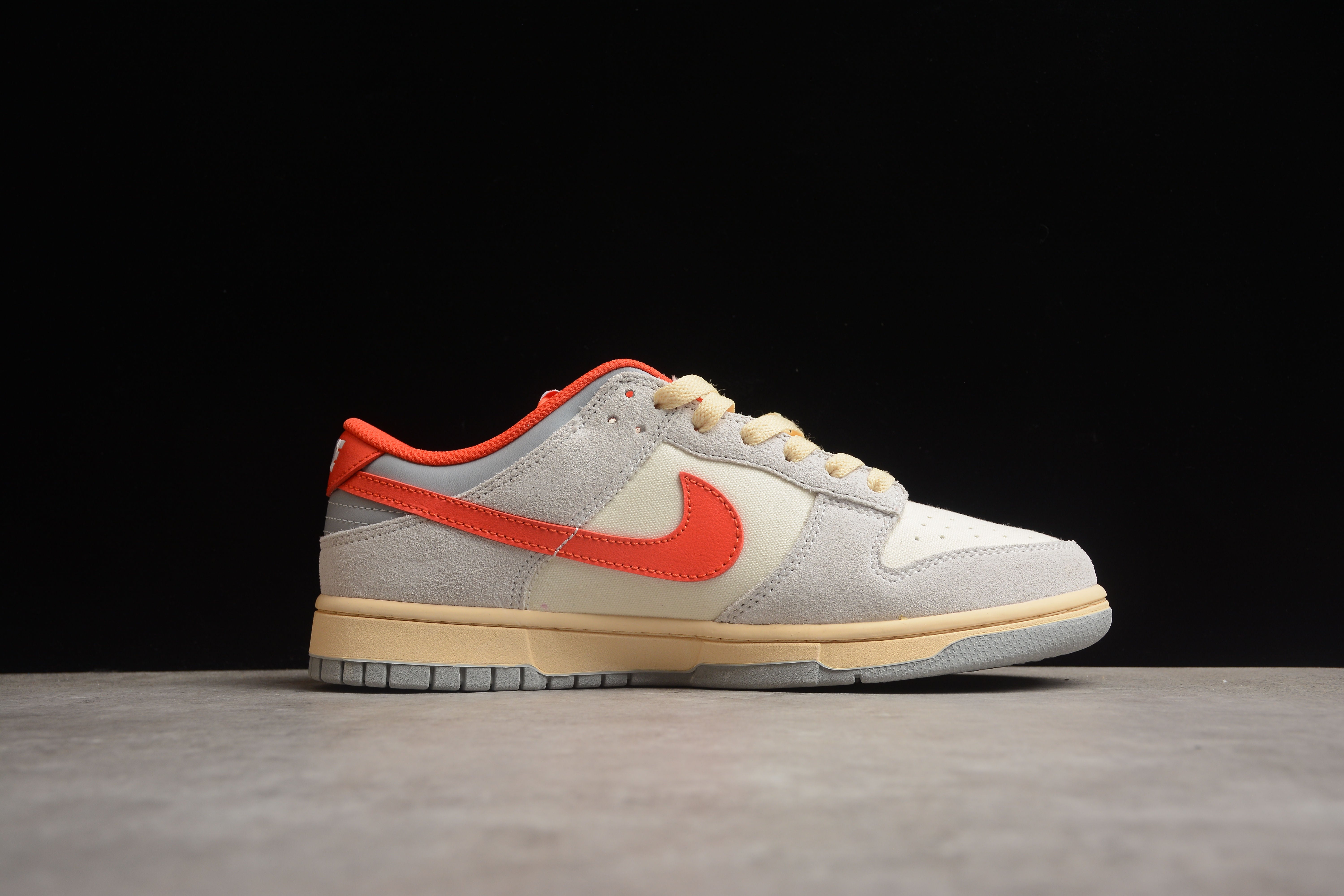 Nike SB dunk low light grey orange shoes