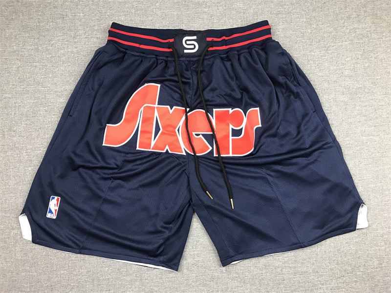 Sixers navy blue shorts