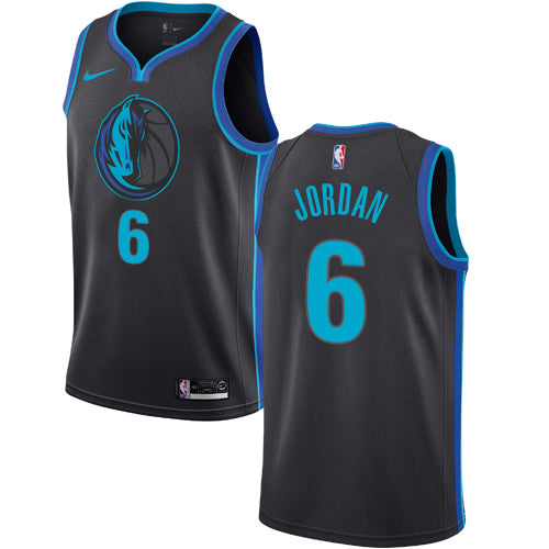 Mavericks black/blue 6 jordan jersey