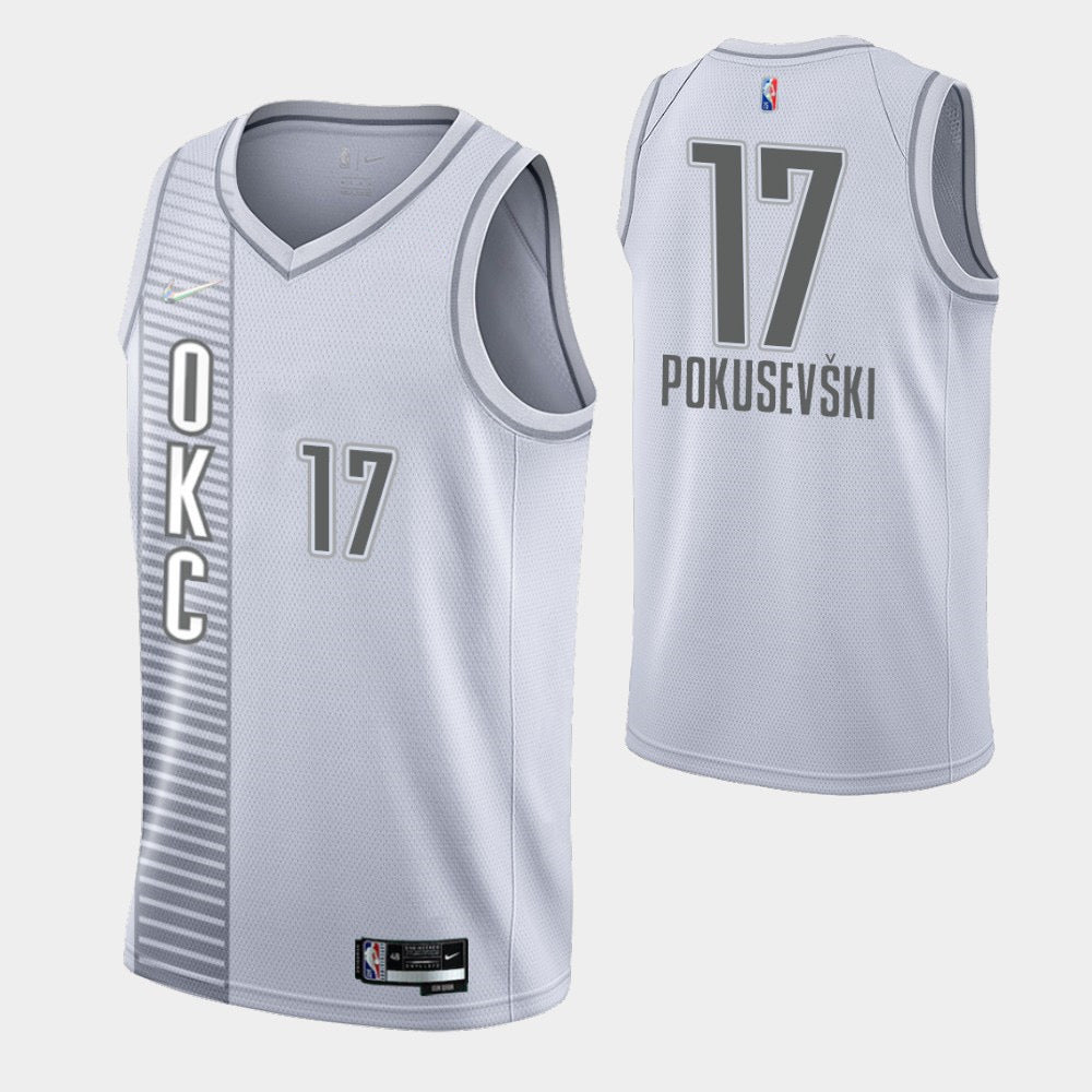 Maillot OKC blanc 17 pokusevski