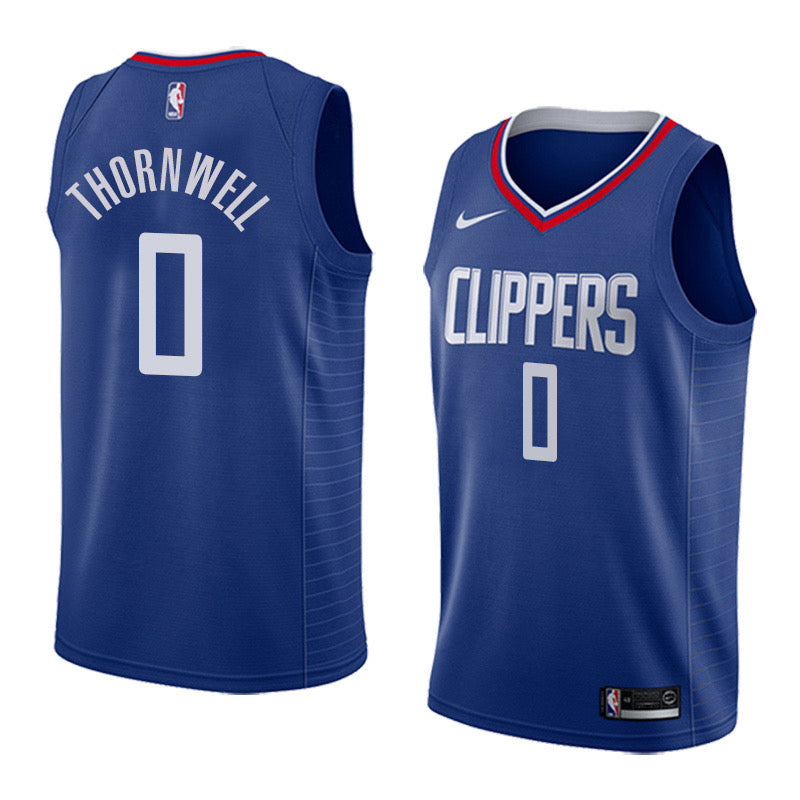 Clippers dark blue 0 thorn well jersey