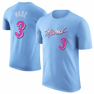 Men's Nike Shirts Nike Miami Wade Blue #3 Tee