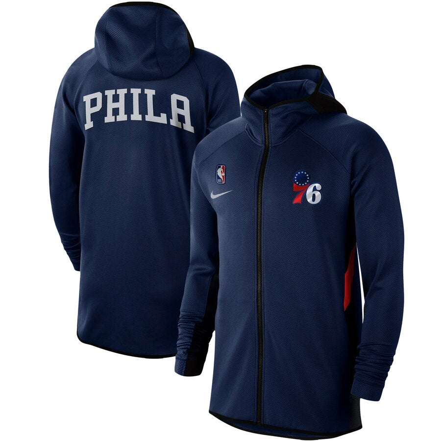 Philadelphia 76sers navy blue long cut jacket