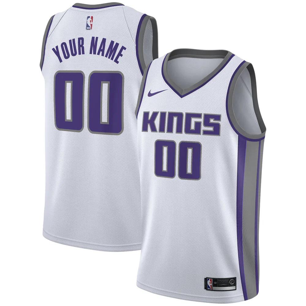 sacramento kings  white and purple jersey