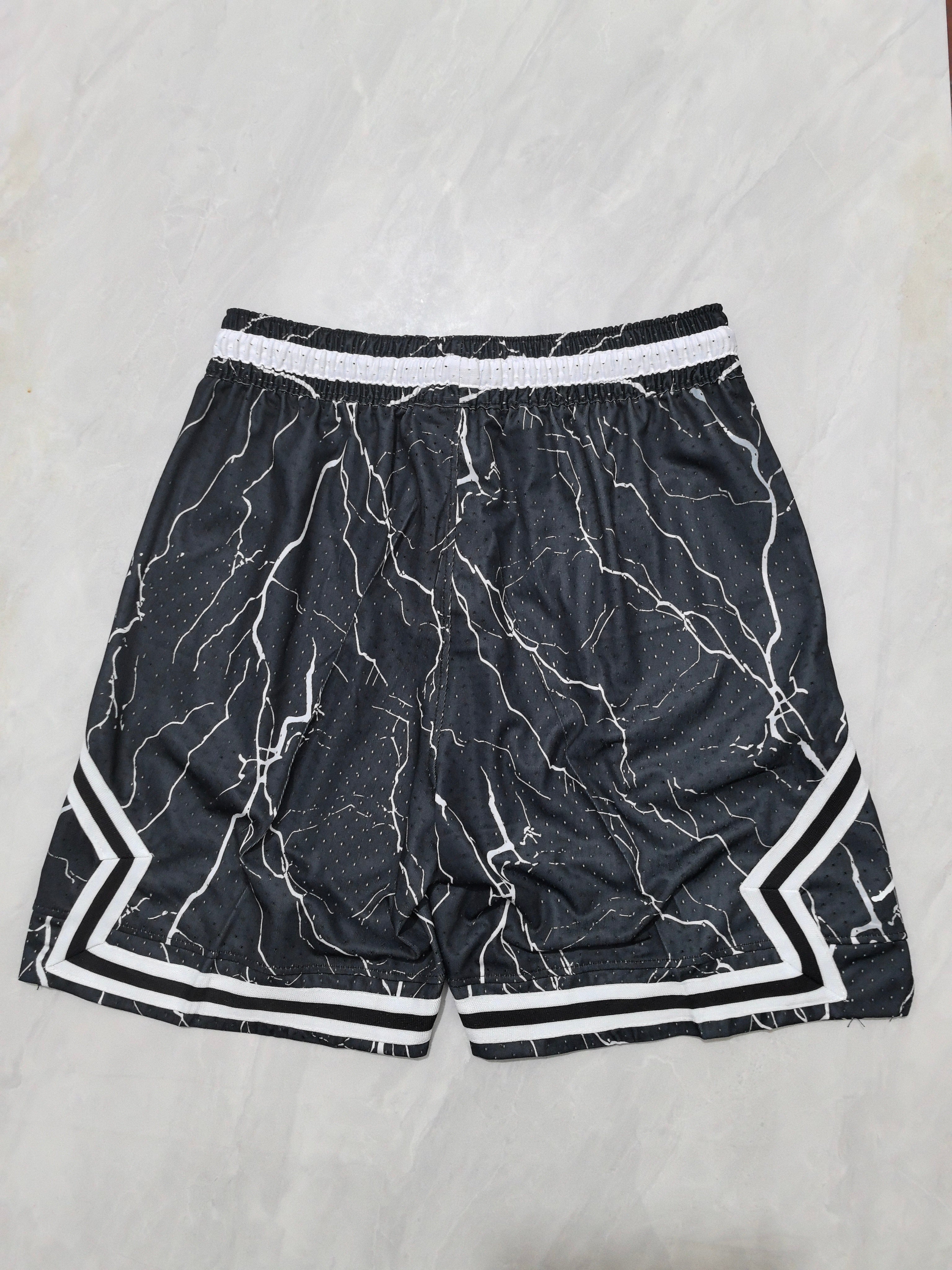 Jordan B-17 Cracked Black Basketball Shorts