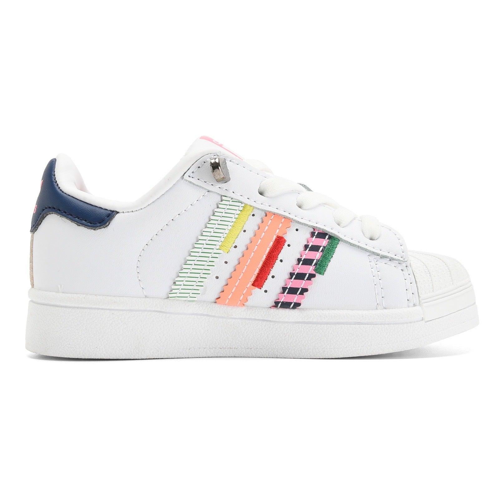 Adidas superstar white/multicolored shoes