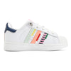 Adidas superstar white/multicolored shoes