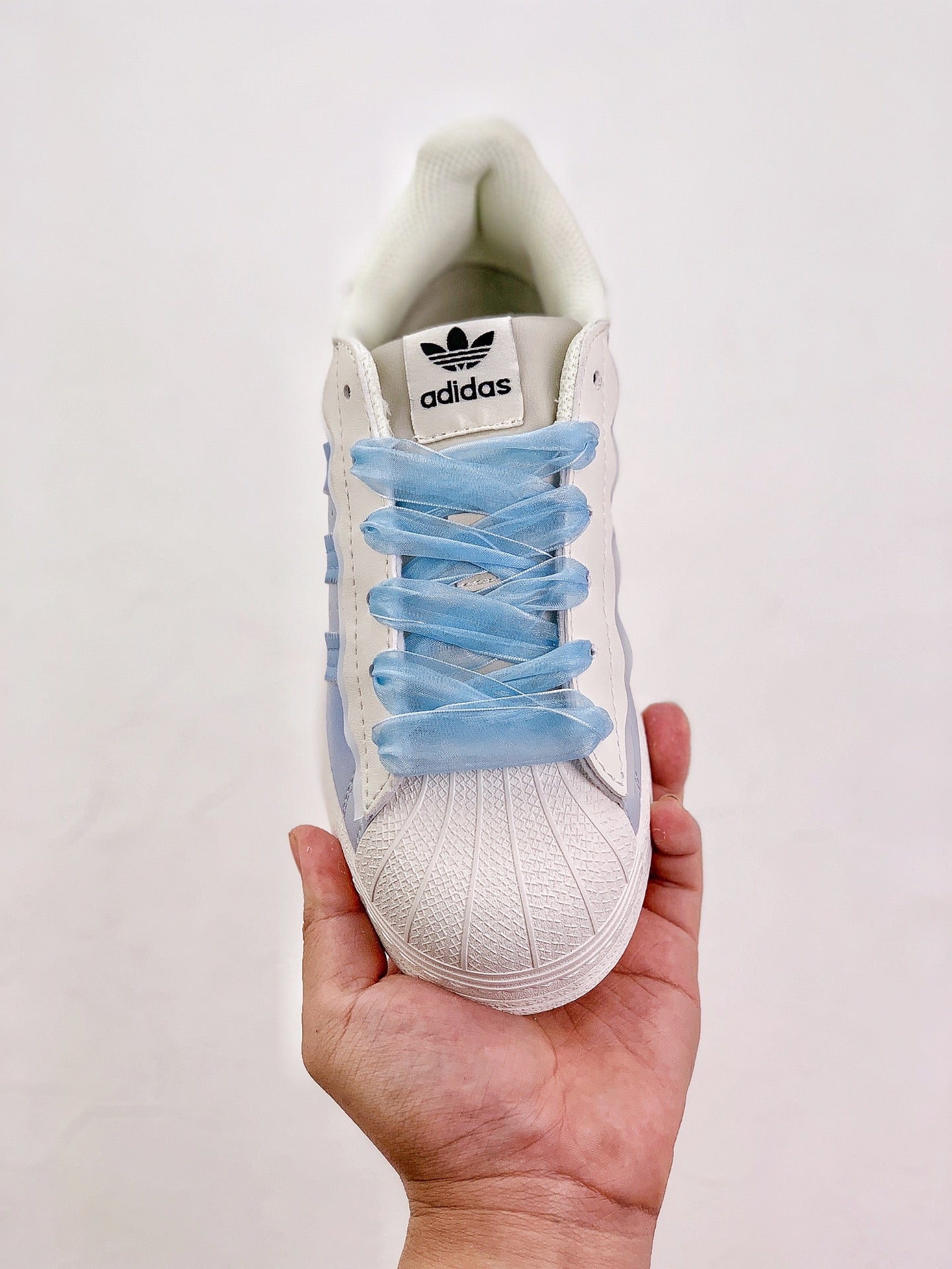 Adidas superstar light blue