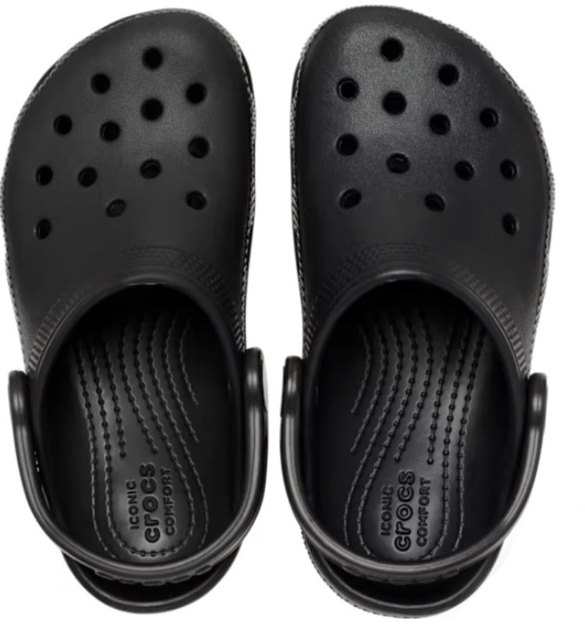 Kids black crocs