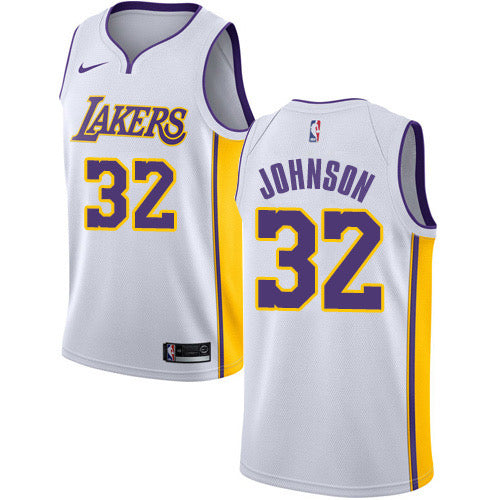 Maillot Johnson 32 blanc/jaune des Lakers