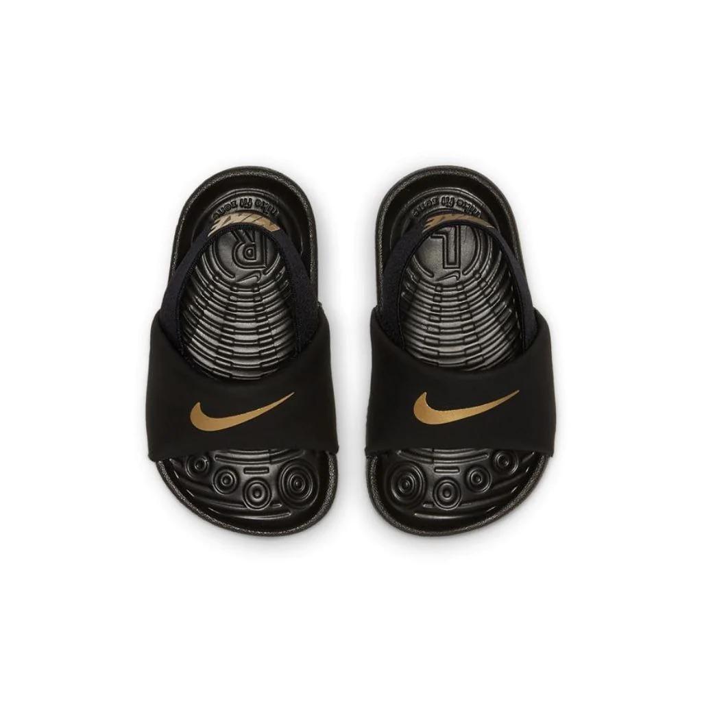 Nike kawa slide noir et or