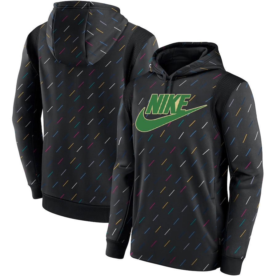 Nike 20 black sprinkles/ green hoodie