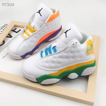 Air jordan 13 retro BP white/ multicolor shoes