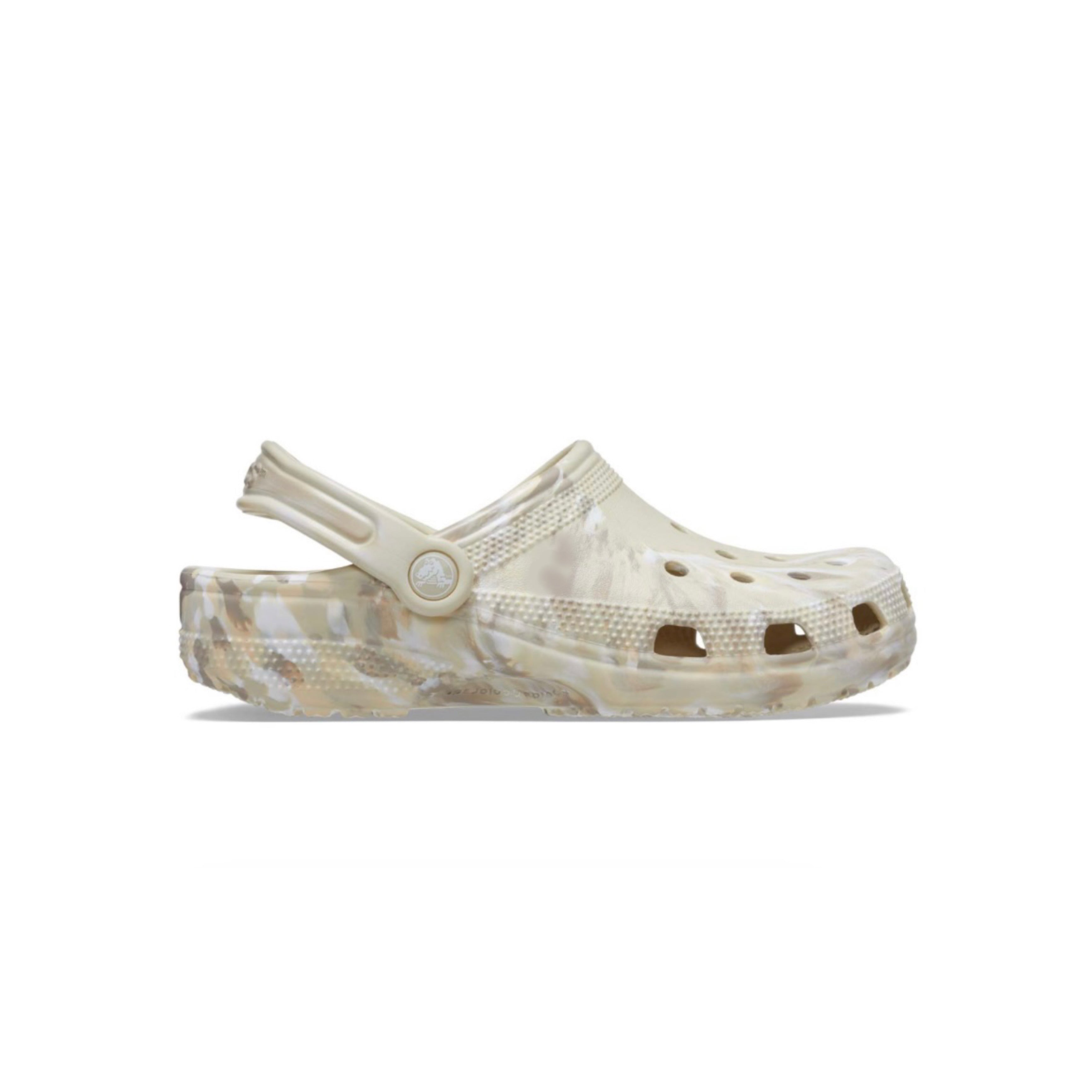 Marble beige crocs
