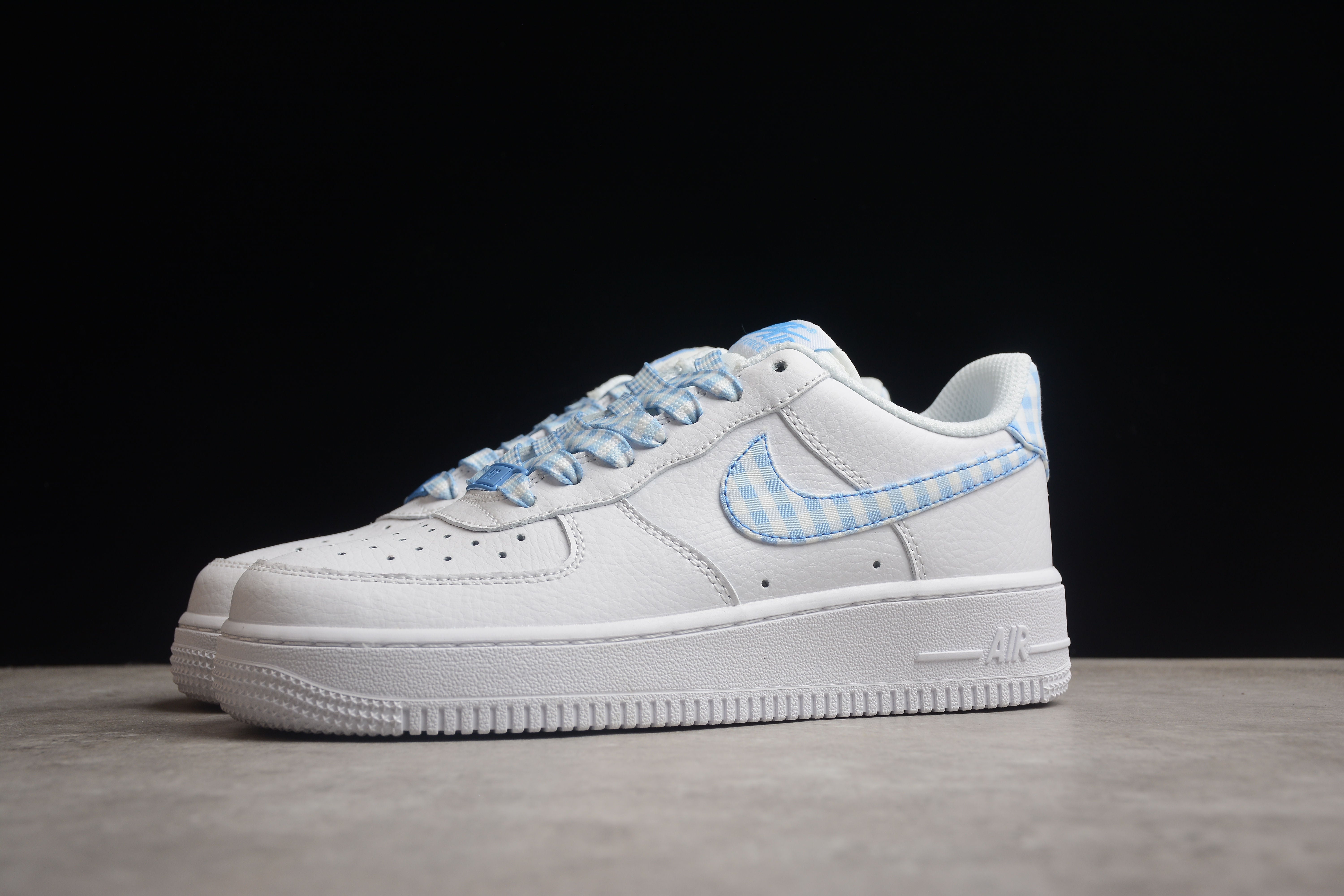 Nike airforce A1 chaussures carrés bleus
