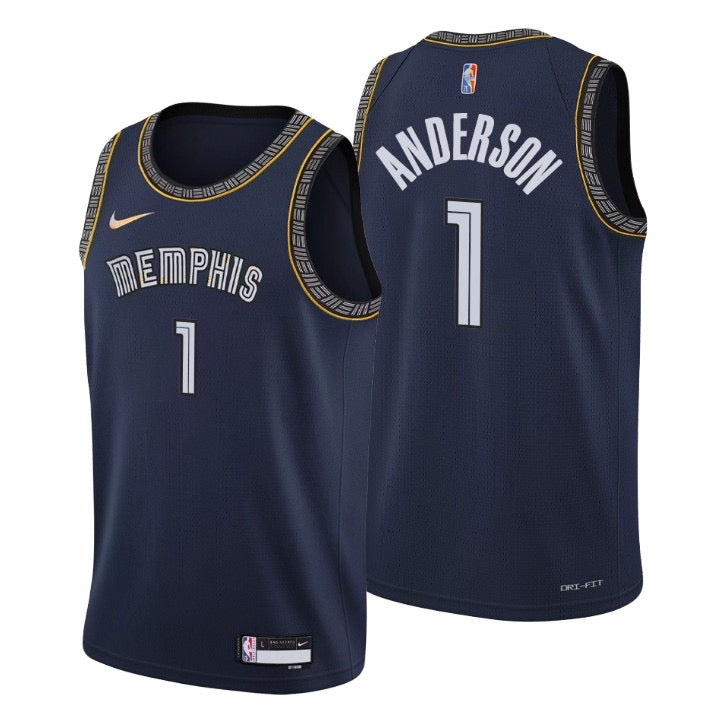 Memphis dark blue 1 anderson jersey