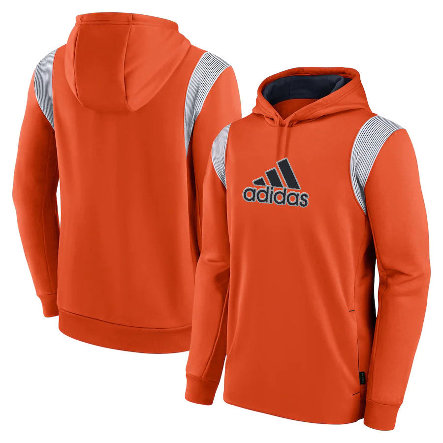 Sweat à capuche Adidas orange-noir