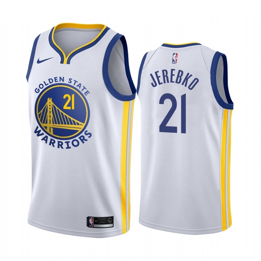 Maillot jerebko blanc 21 des Golden State Warriors