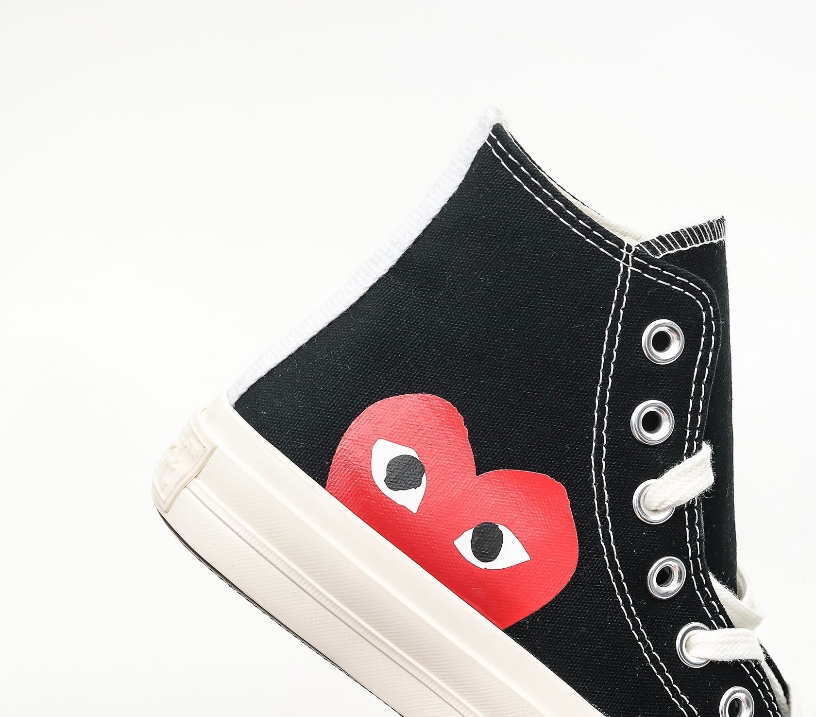 Converse chaussures noires à coeur élevé