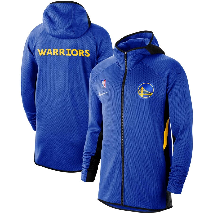 Golden state warrior blue long cut jacket