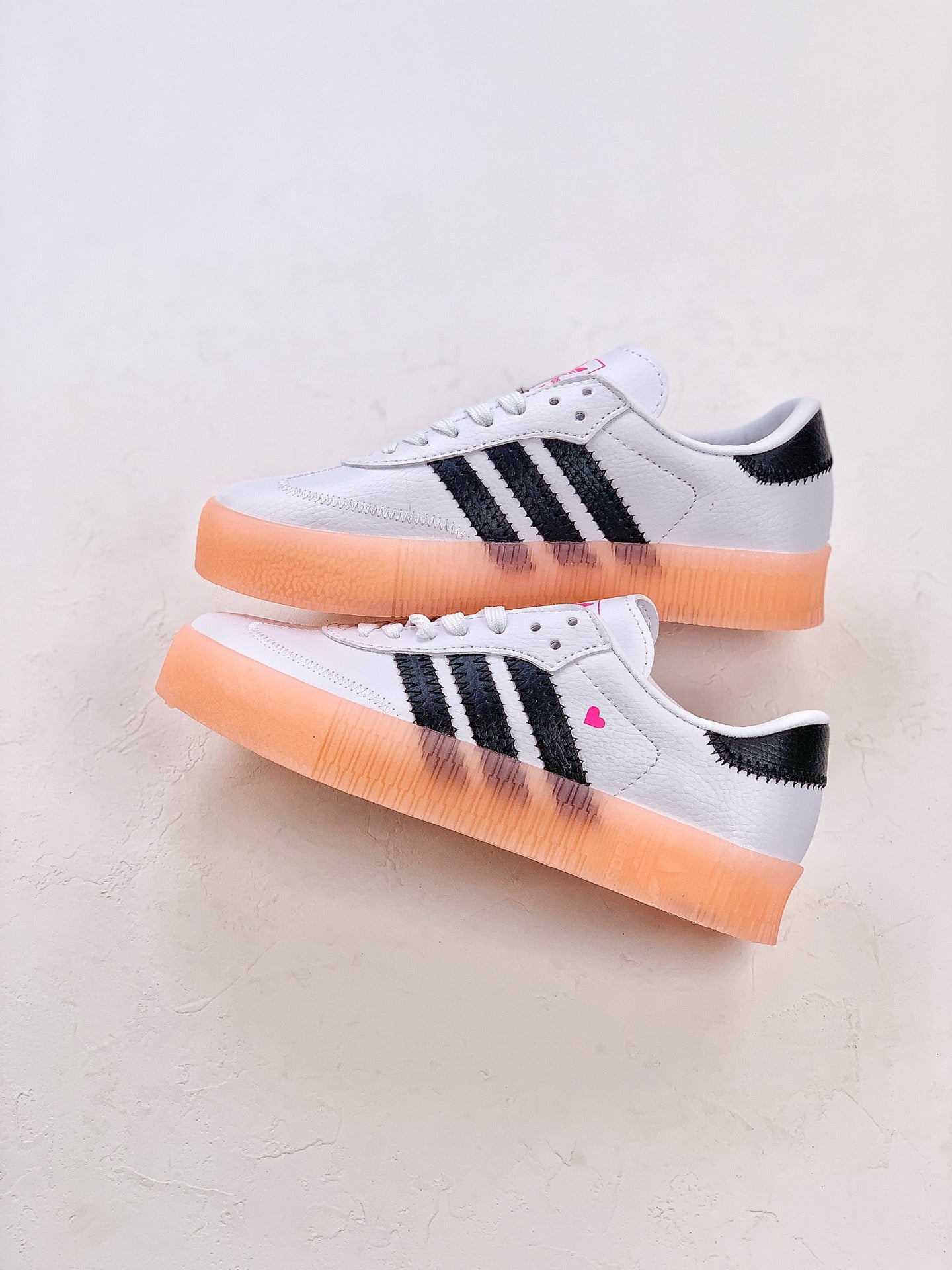 Adidas samba white/pink shoes