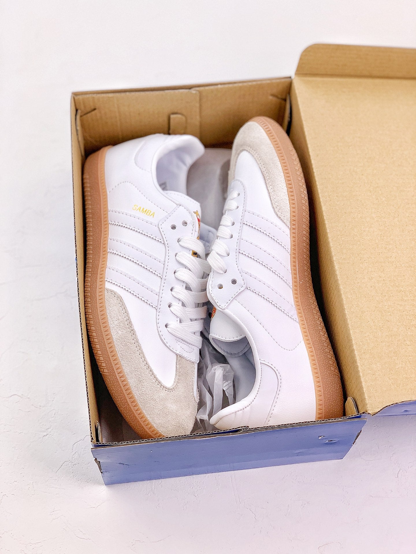 Adidas samba white shoes