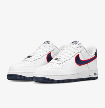 Chaussures Nike airforce A1 blanches et noires et rouges