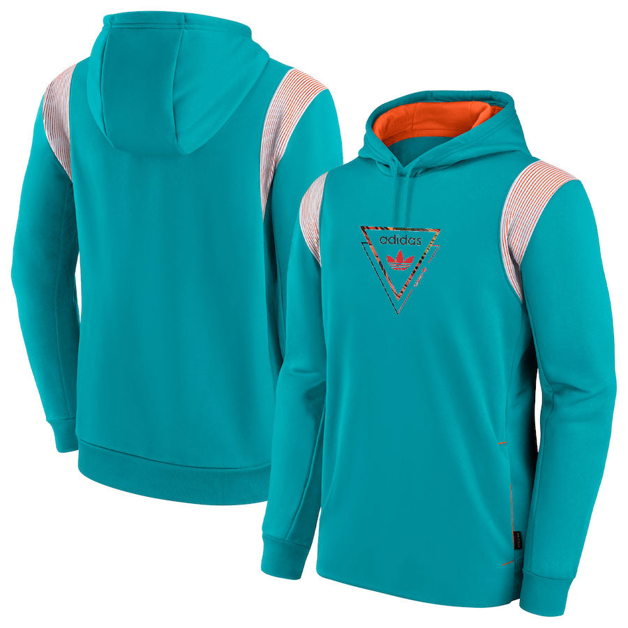 Adidas aqua blue - orange hoodie