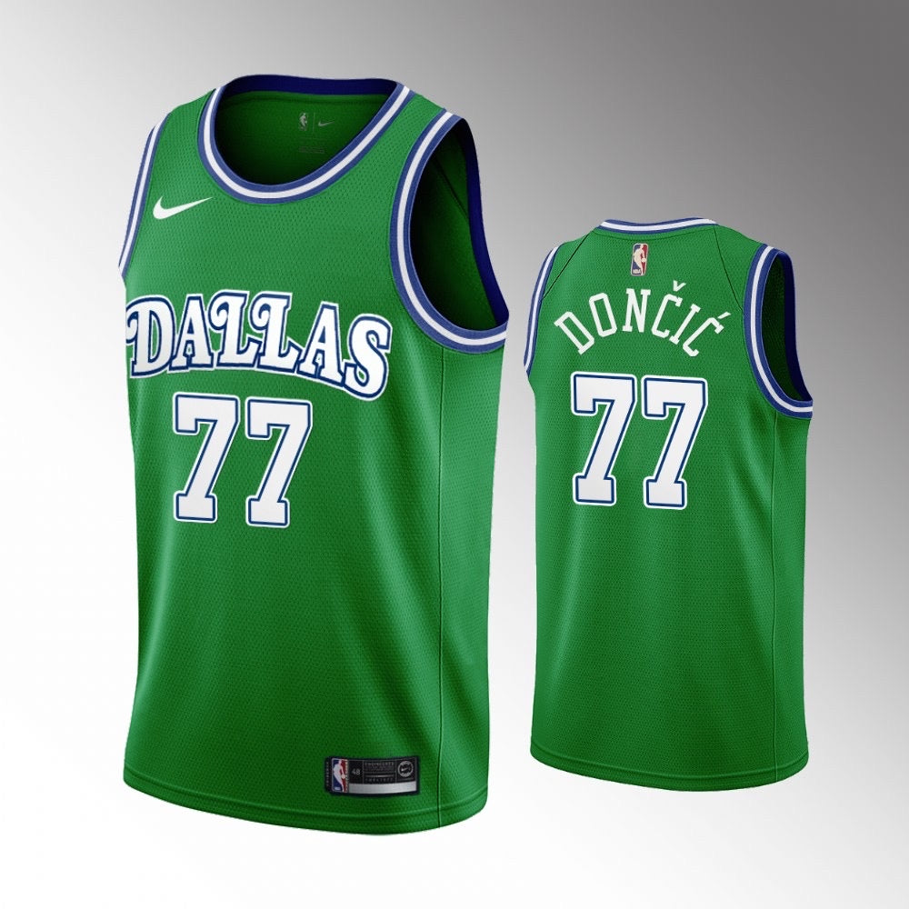 Maillot doncic Dallas 77 vert