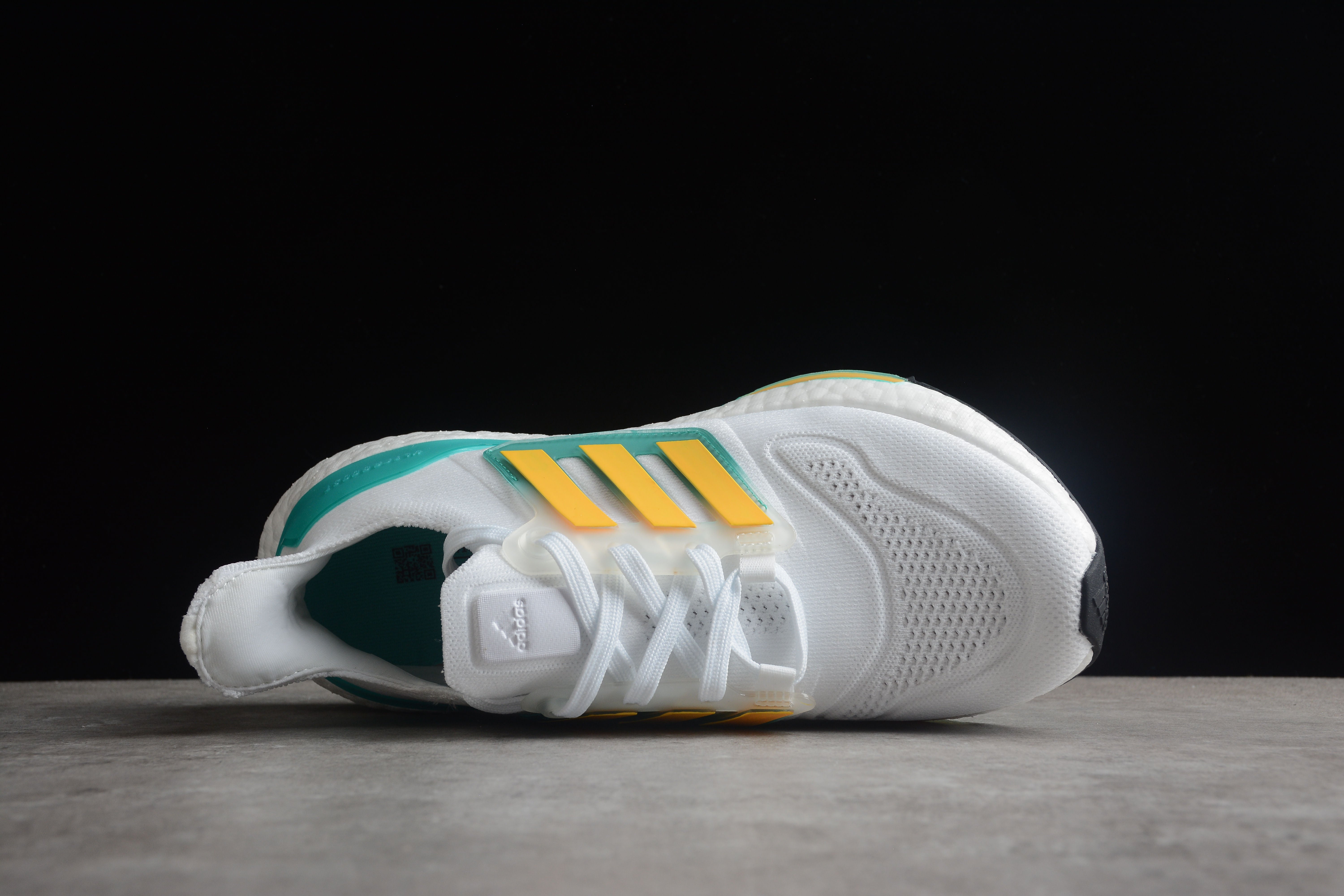 Adidas ultraboost white/blue/yellow  shoes