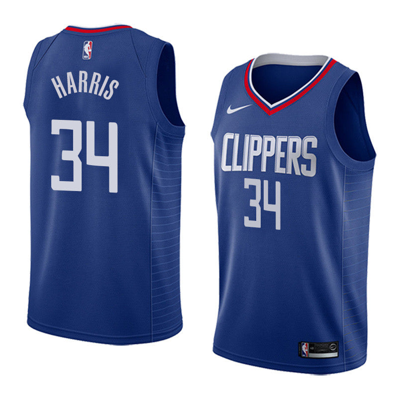 Clippers dark blue 34 harris jersey