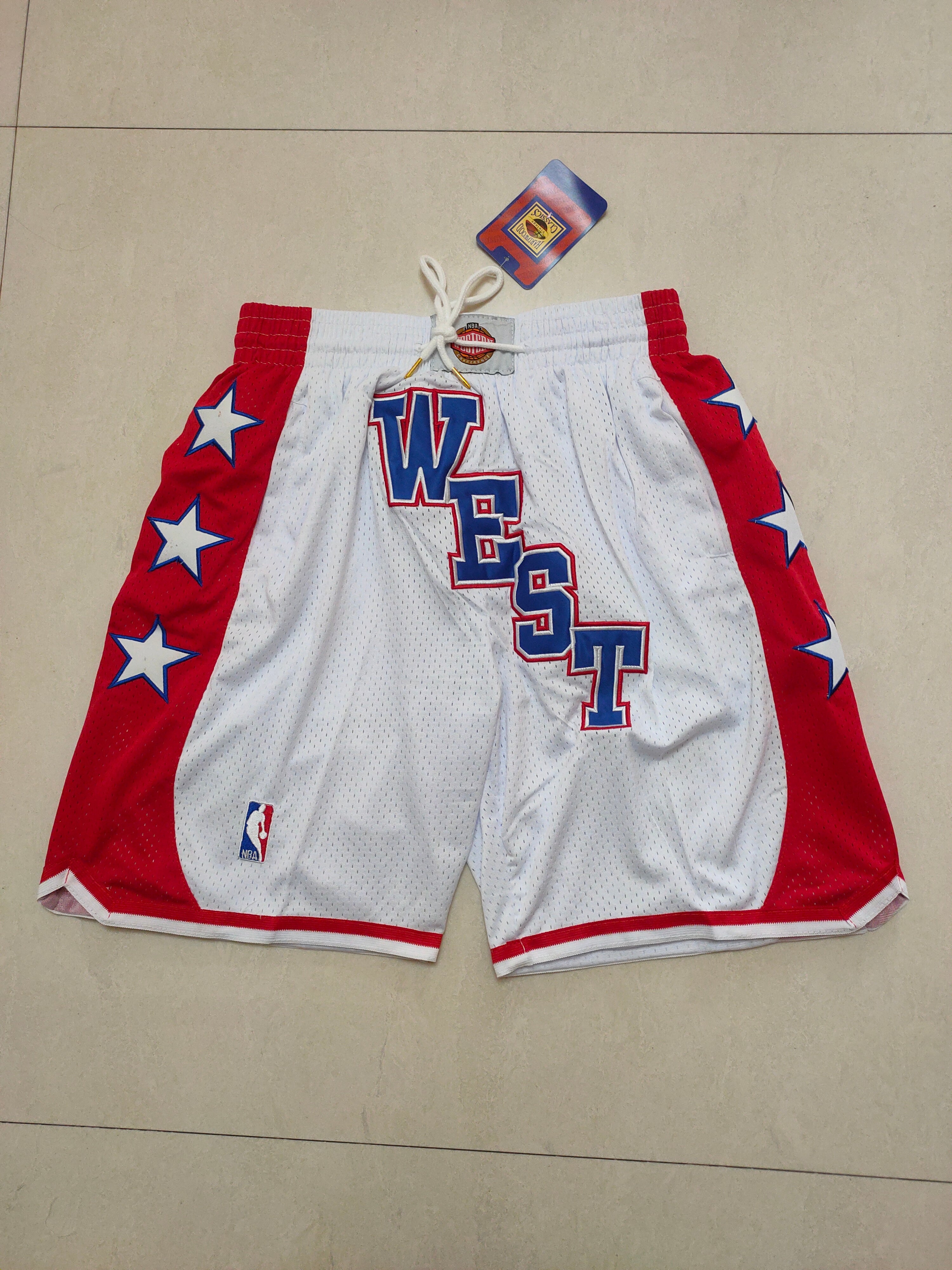 NBA west red / white shorts