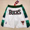 Bucks green and white shorts