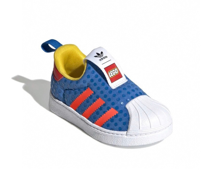 Adidas lego x superstar choc bleu