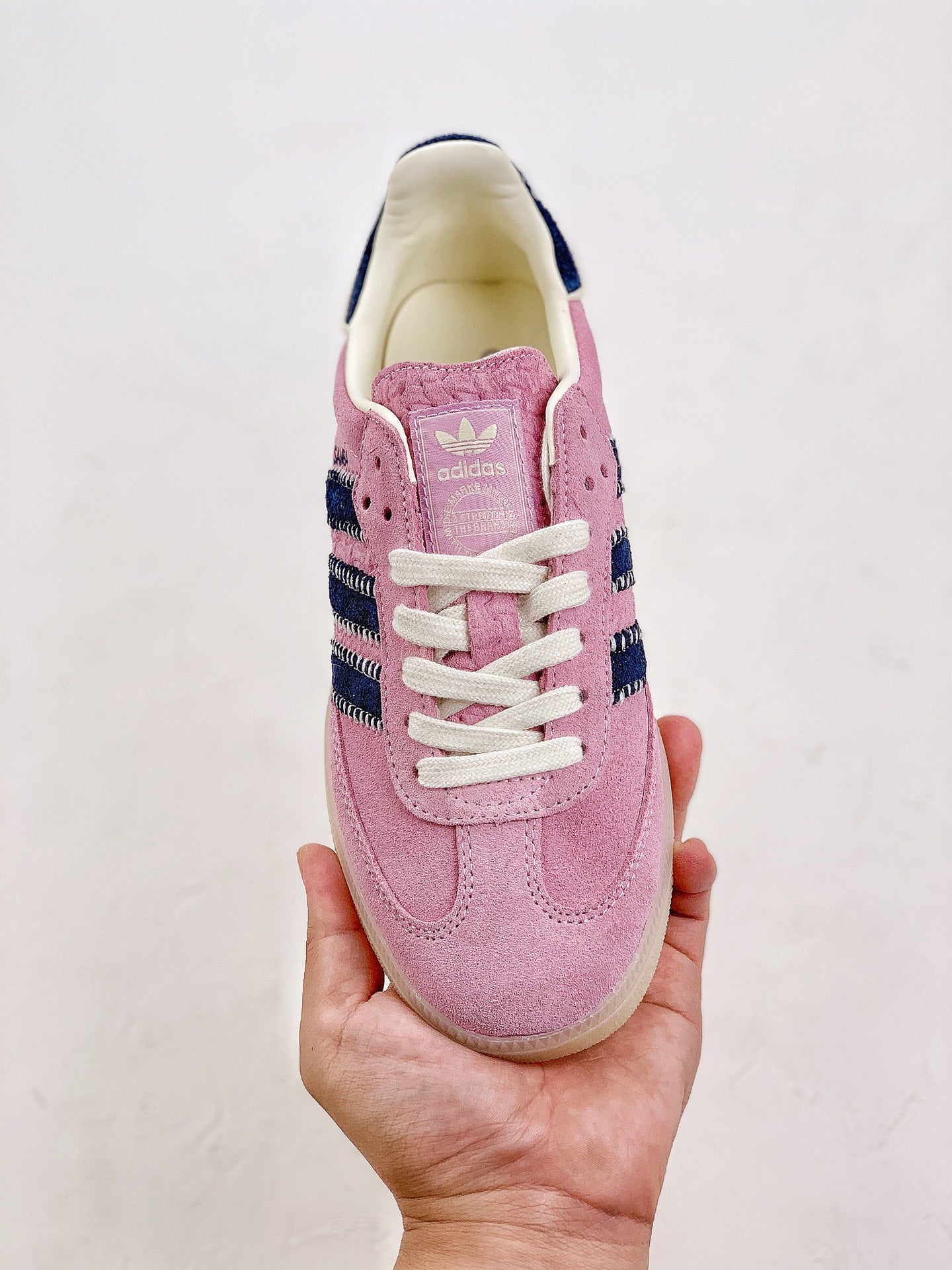 Adidas samba pink navy shoes
