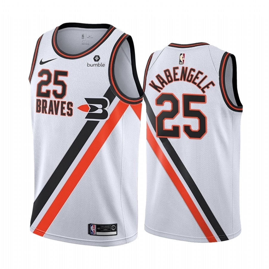 Braves white/red 25 kabengele jersey