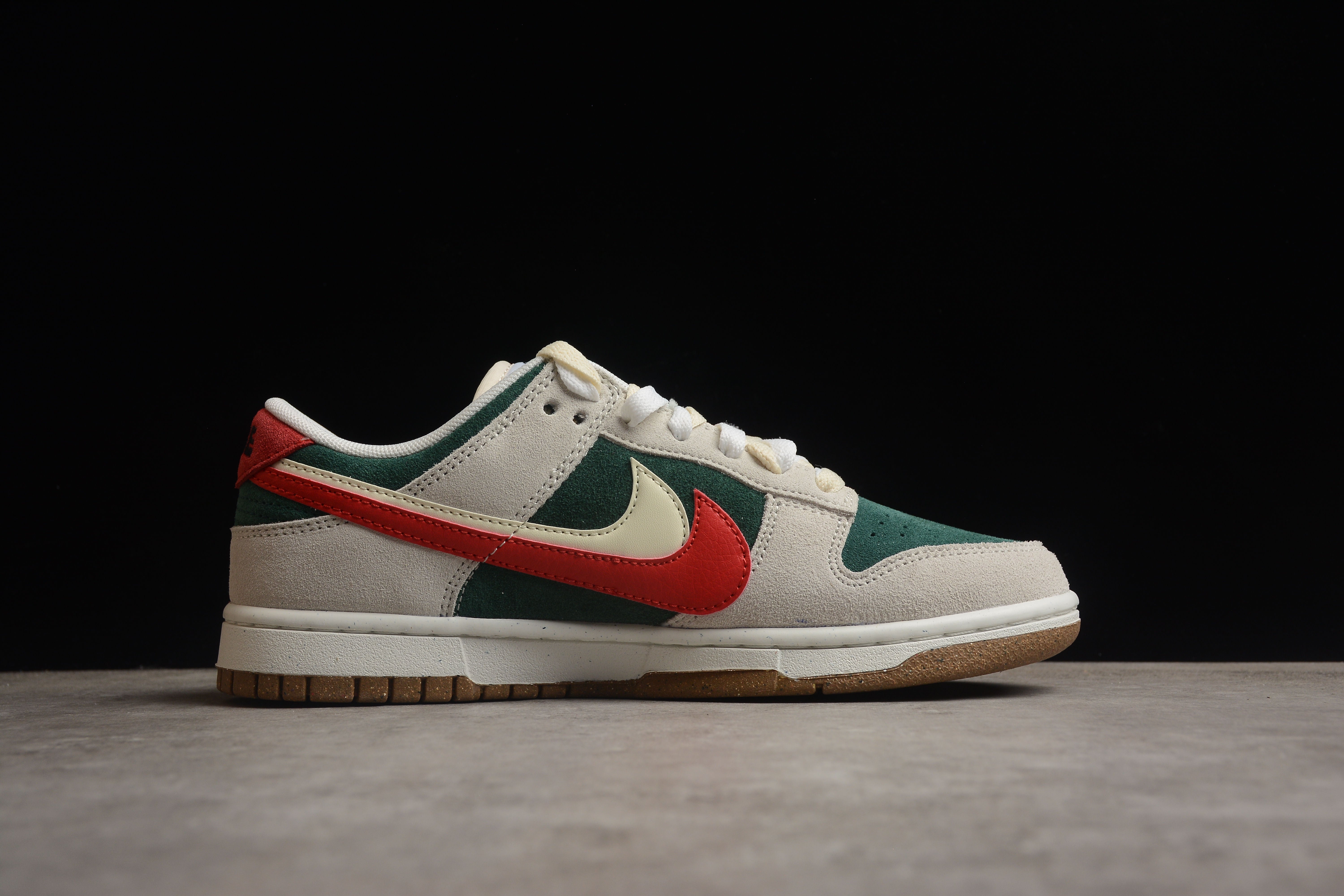 Nike SB dunk low double red grey green  shoes