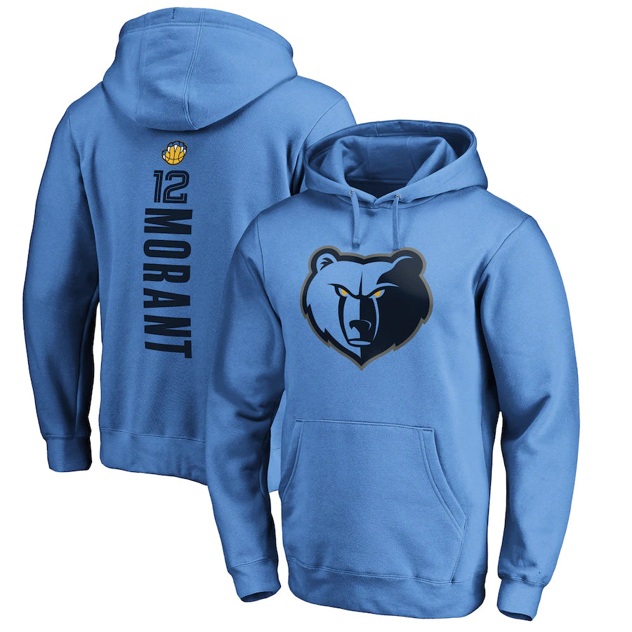 Sweat à capuche bleu 12 morant des Memphis Grizzlies