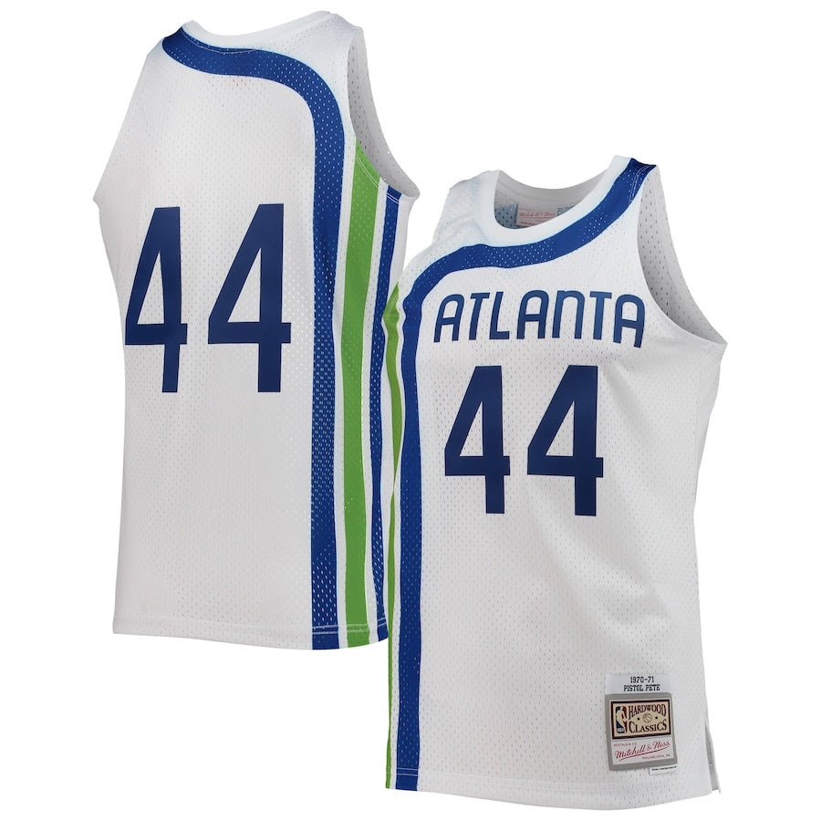 Retro Atlanta hawks 44 white jersey