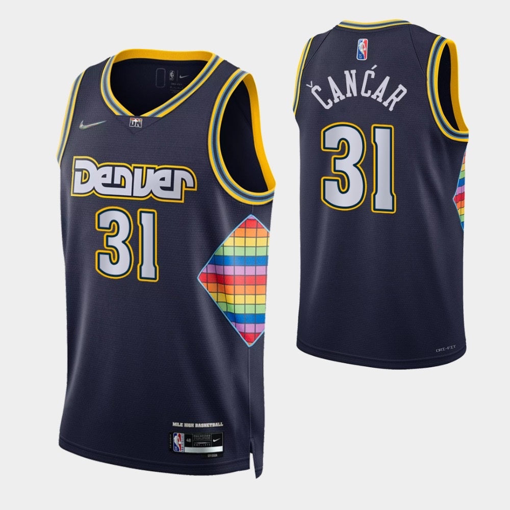 Denver blue/multi color 31 cancar jersey