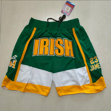 Short irlandais vert/jaune