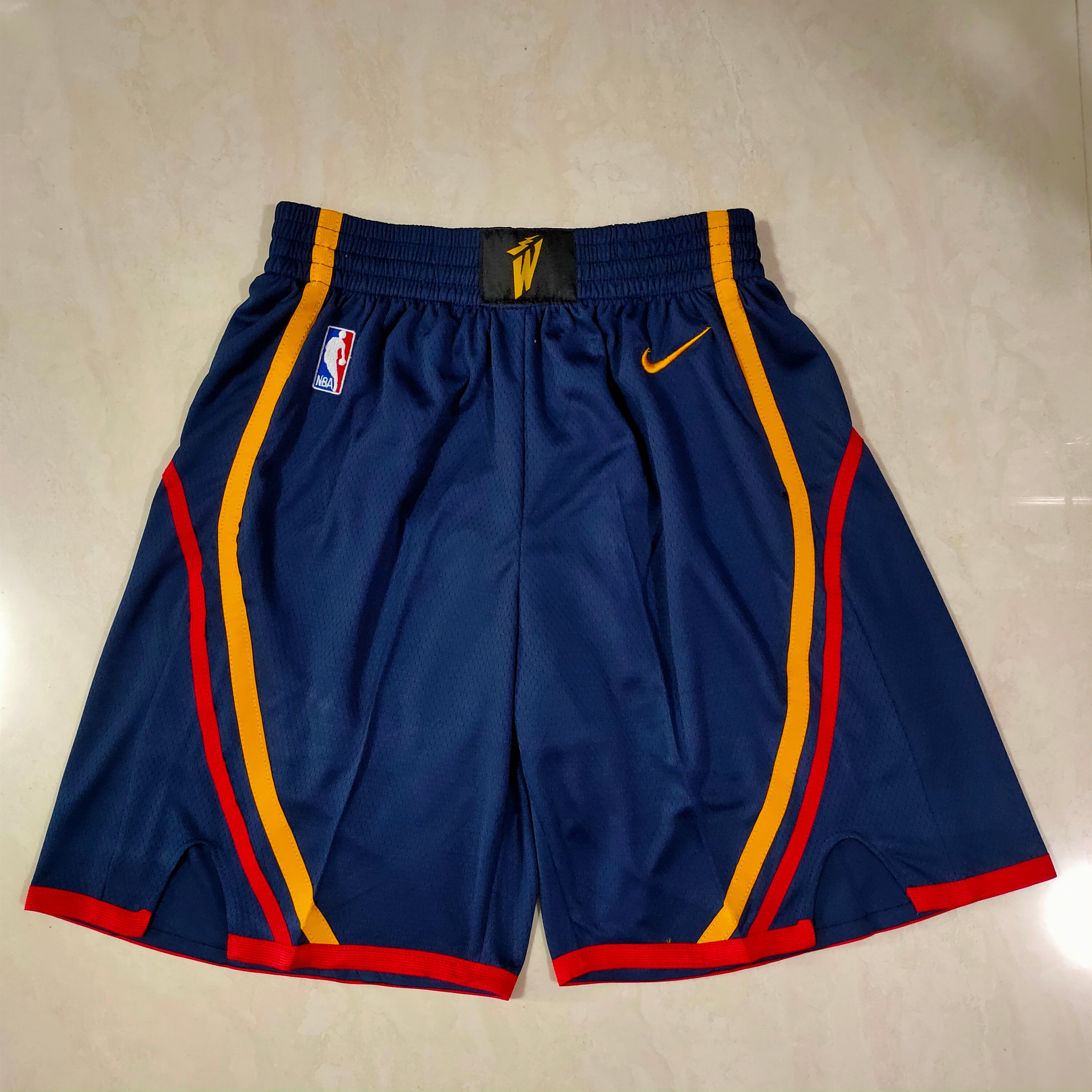 Warriors navy blue /red-yellow shorts