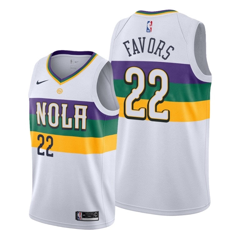 Nola white 22 favors jersey