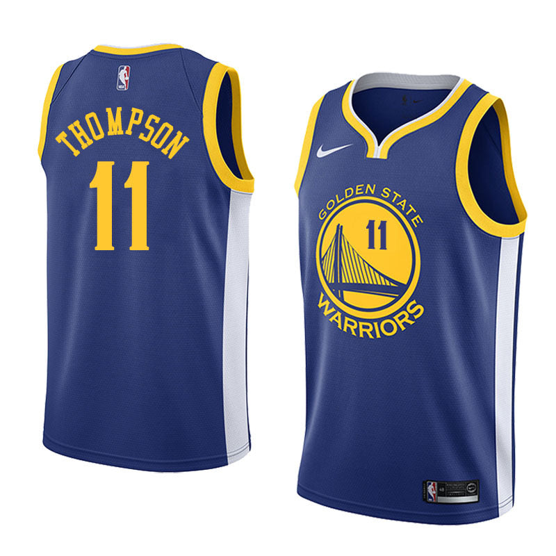 Maillot Thompson 11 bleu foncé des Warriors de Golden State