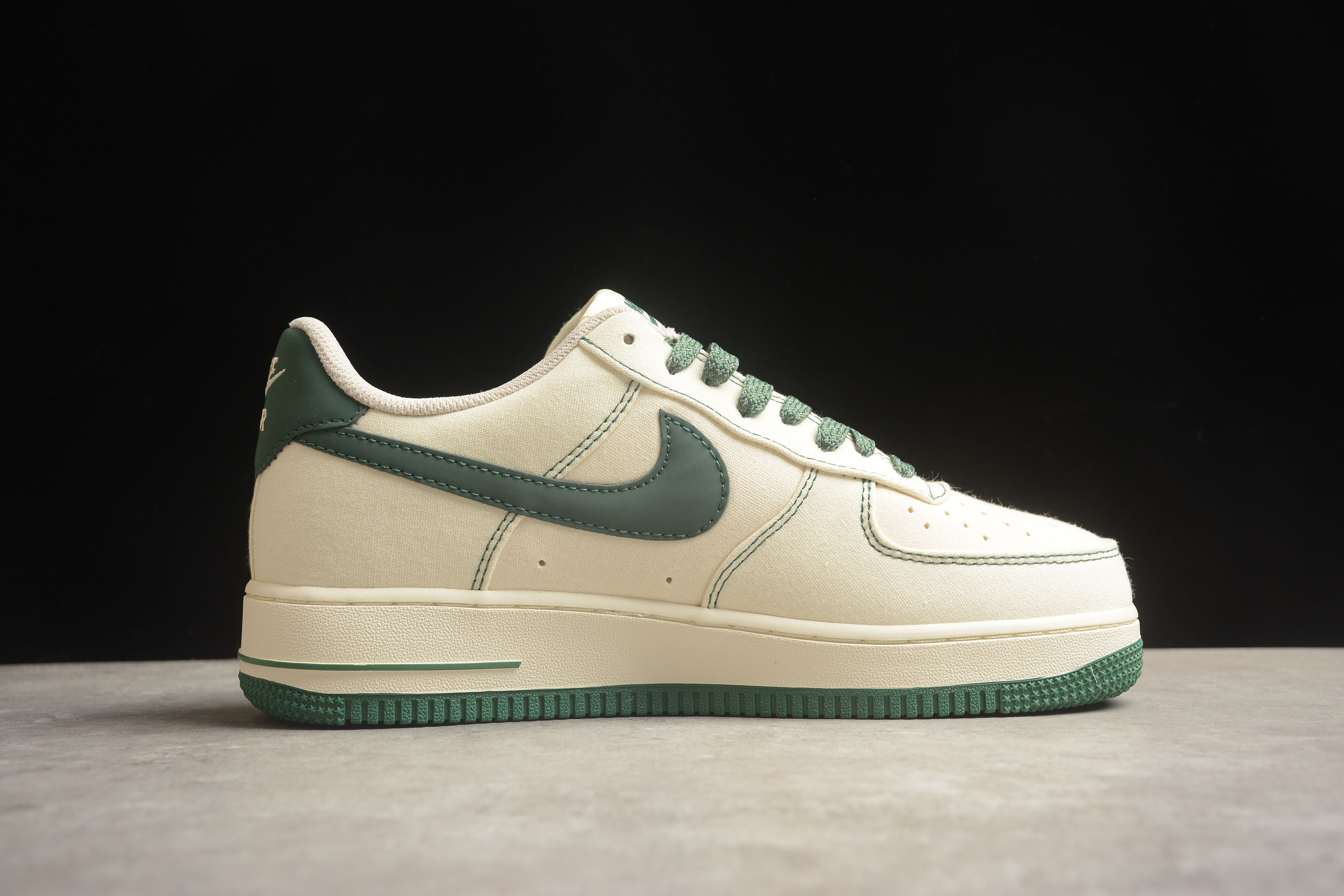 Nike airforce A1 beige and green shoes