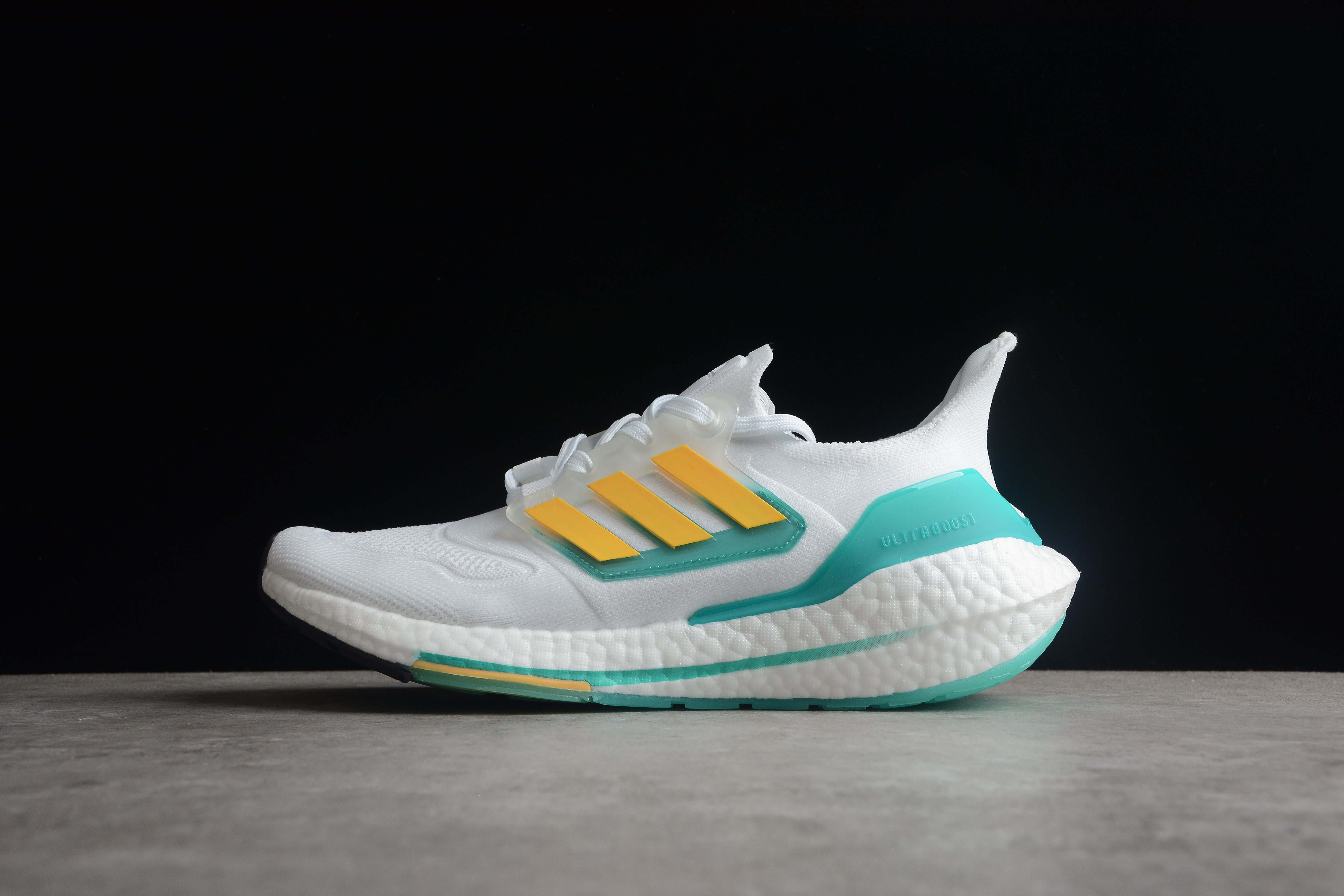 Adidas ultraboost white/blue/yellow  shoes